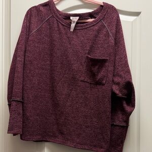 BiBi Burgundy Crew Neck Sweater